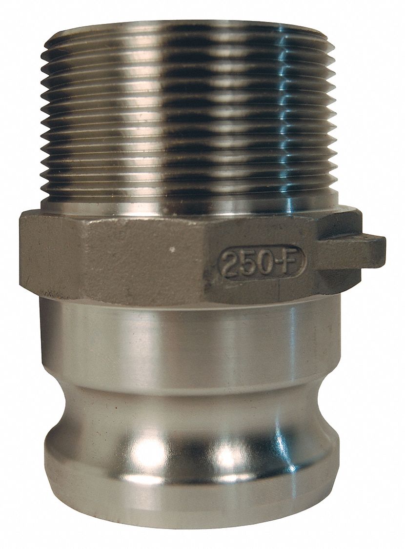 DIXON Cam and Groove Adapter, Body Material 316 Stainless Steel, Type F