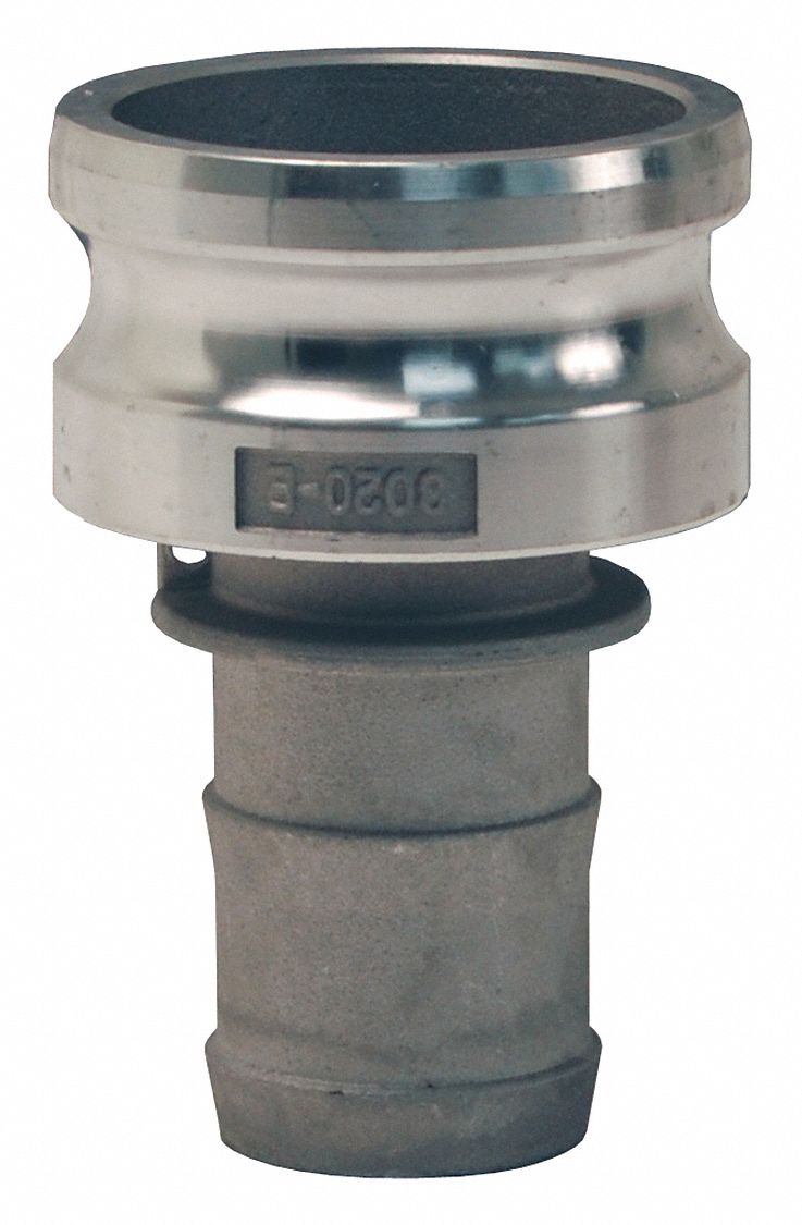 Cam and Groove Adapter: 4 in Coupling Size, 3 in Hose Fitting Size, 6 3/4 in Overall Lg