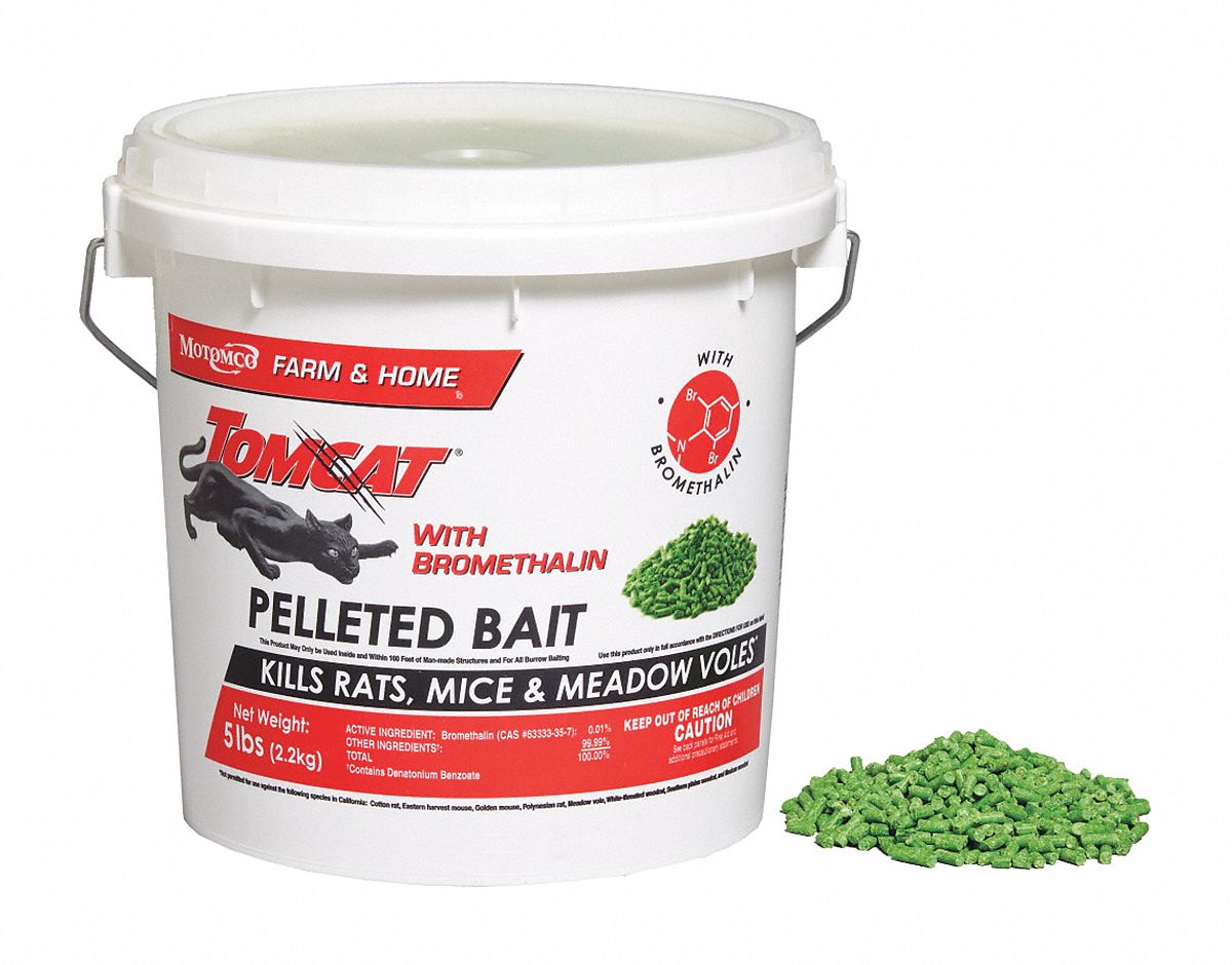 TOMCAT, Pail, 5 lb Container Size, Rodenticide - 55MJ98|22045 - Grainger