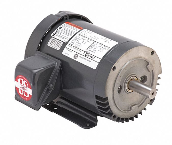 General Purpose Motor: Totally Enclosed Air-Over, Rigid Base Mount, 3/4 HP, 56C Frame