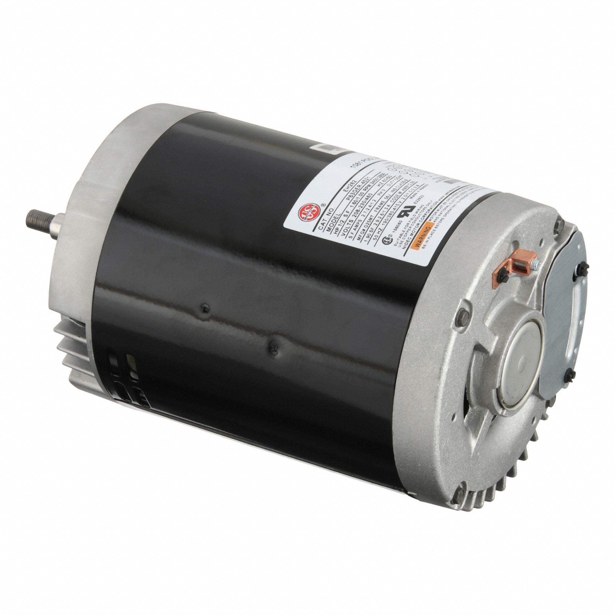 Pool and Spa Pump Motor: Face Mounting, 1/2 HP, 1.6 Motor Service Factor, 56J Frame