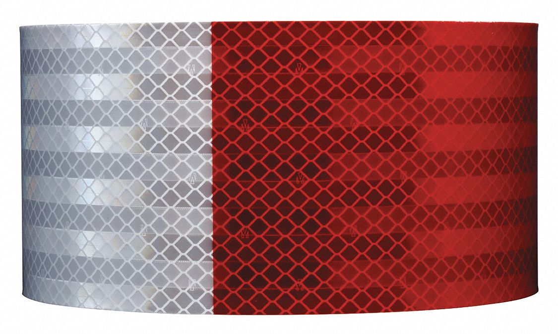 Marking, Red/White, Reflective Gate Arm Tape 55MN92GA1616 Grainger