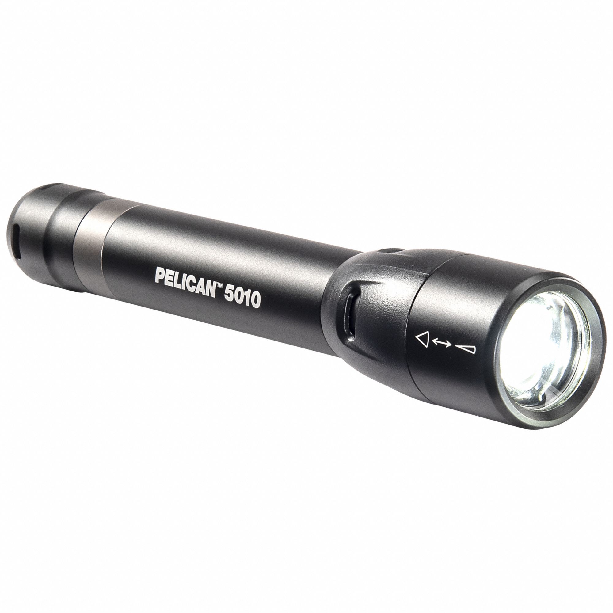 HANDHELD FLASHLIGHT, LED, 392 LUMENS, 184 M BEAM, BLACK, 6.26 IN L/1 IN DIA, ALUMINUM/PMMA