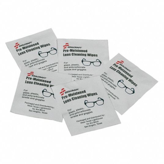 SKILCRAFT Lens Cleaning Tissue 100 Wipe Count, Individually Wrapped