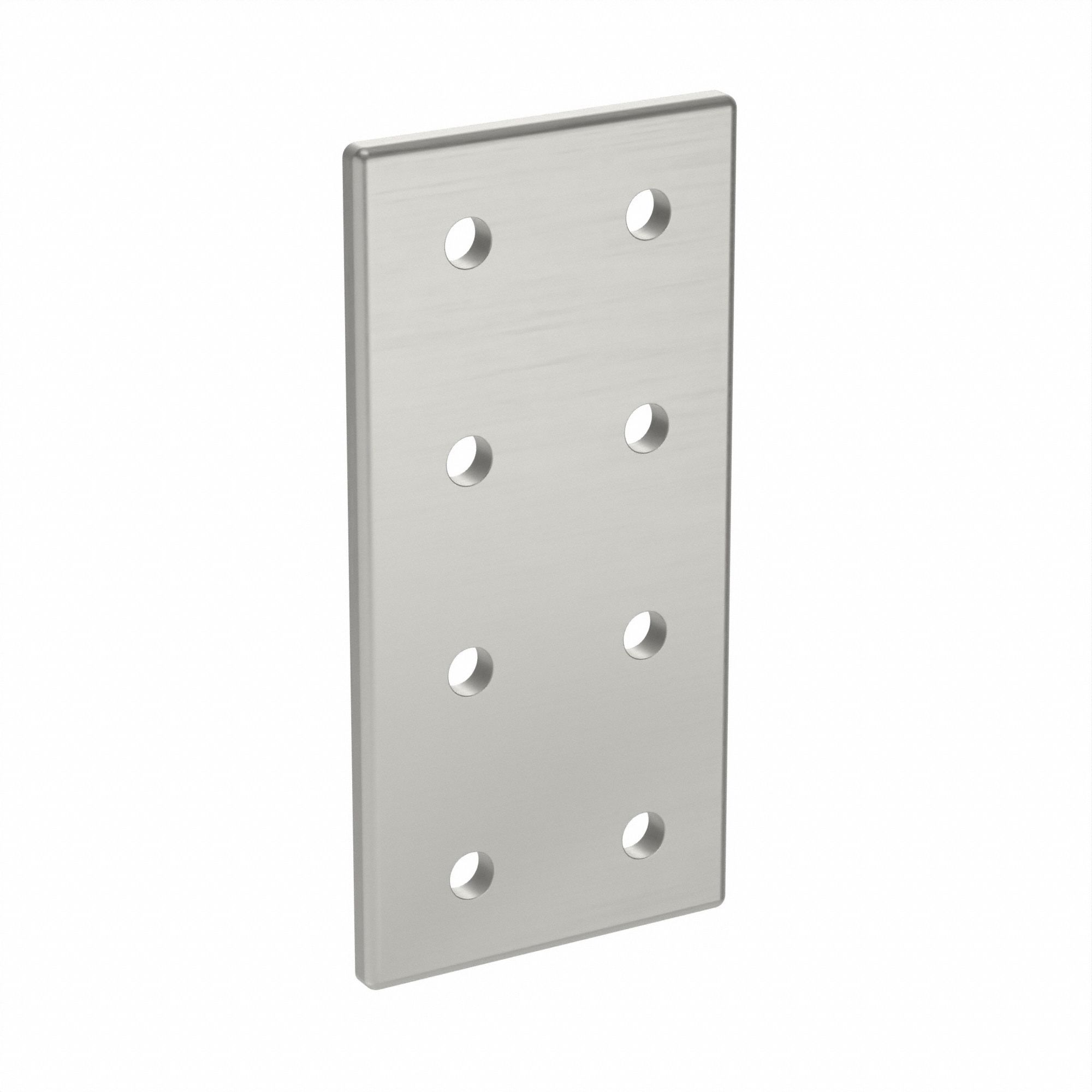 Joining Plate: Rectangular Flat Plate, 40 Series, 156 mm x 76 mm x 6 mm, For 8 mm Slot Wd, 8 Holes