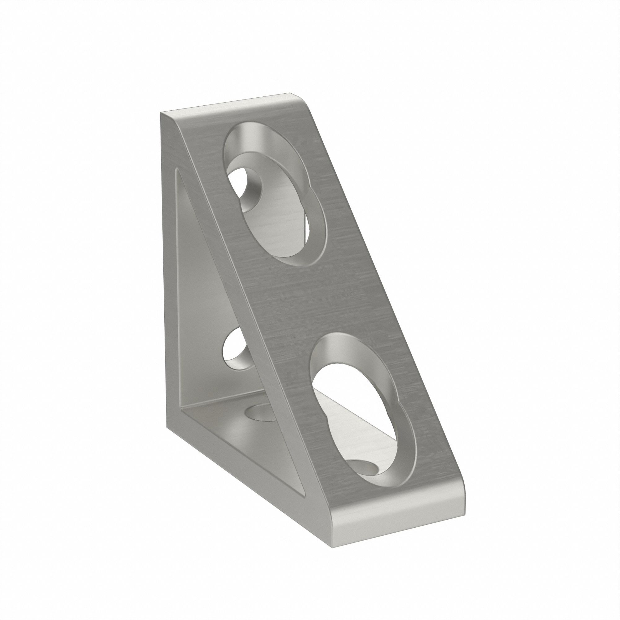 Inside Corner Bracket: Gusseted Inside-Corner Bracket, 45 Series, 41 mm x 90.1 mm x 90 mm, 4 Holes