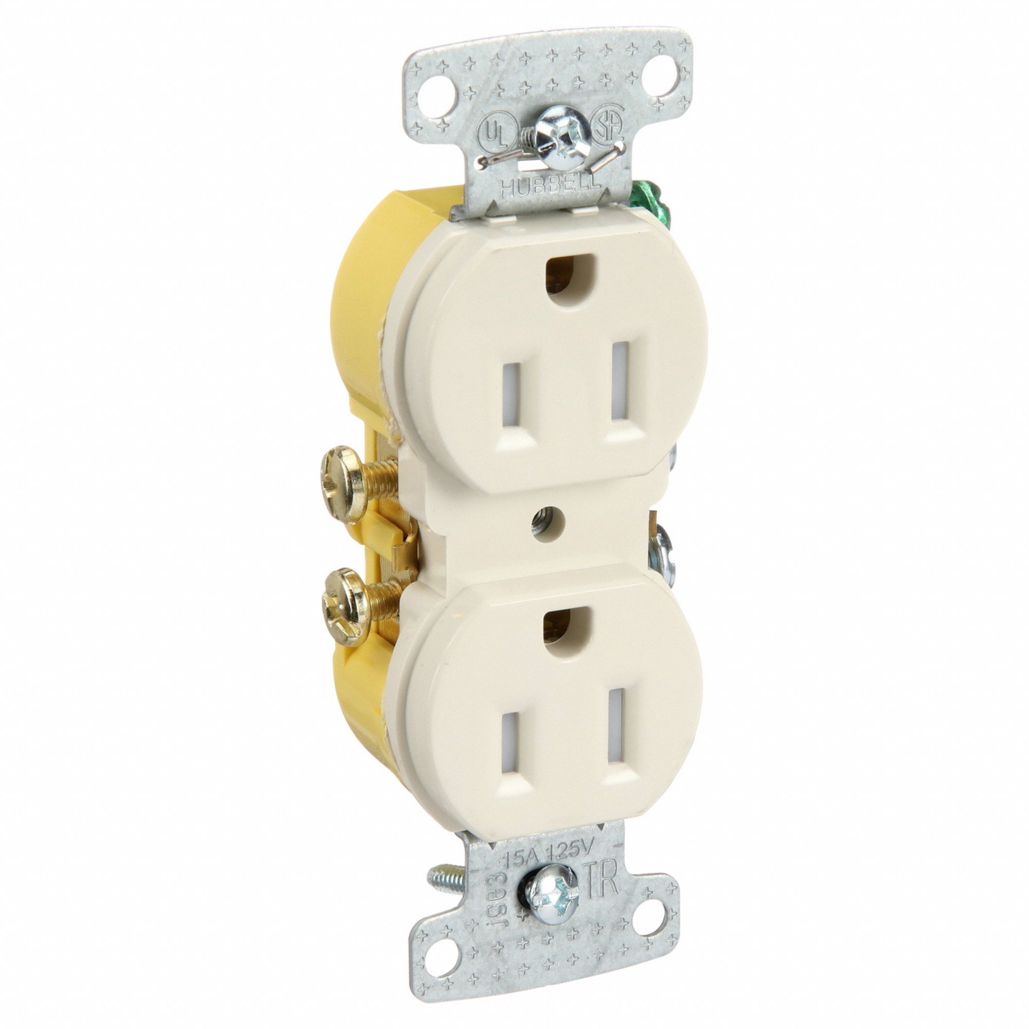 RECEPTACLE,15 A,LIGHT ALMOND,125V AC