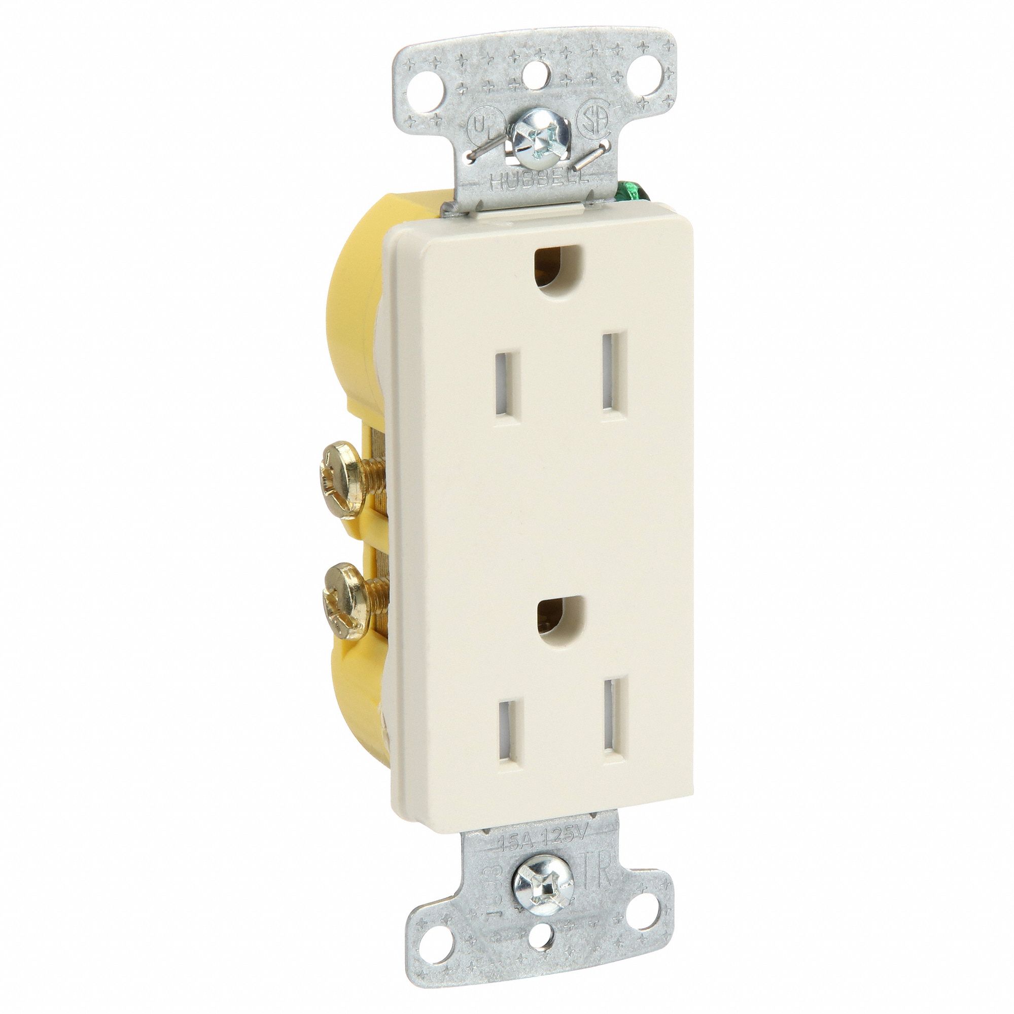 RECEPTACLE,15 A,LIGHT ALMOND,125V AC