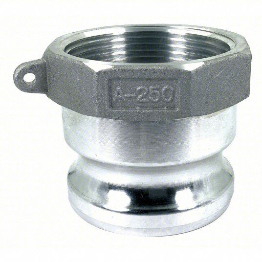 CAM & GROOVE ADAPTER: 2½ IN COUPLING, 2½ IN HOSE FITTING, 2½ IN-8 THREAD