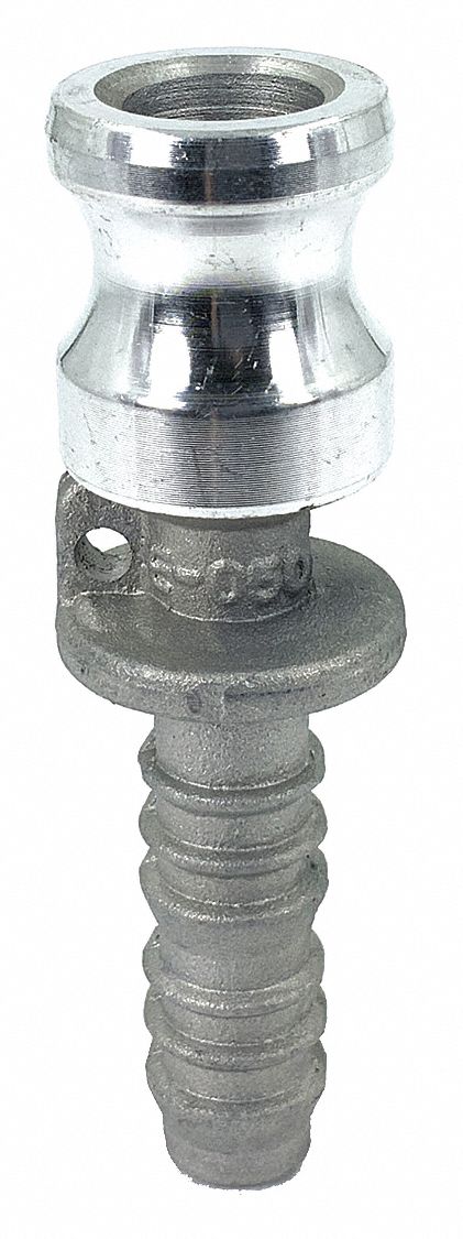 CAM & GROOVE ADAPTER: ½ IN COUPLING, ½ IN HOSE FITTING, 3 26/64 IN OVERALL LG