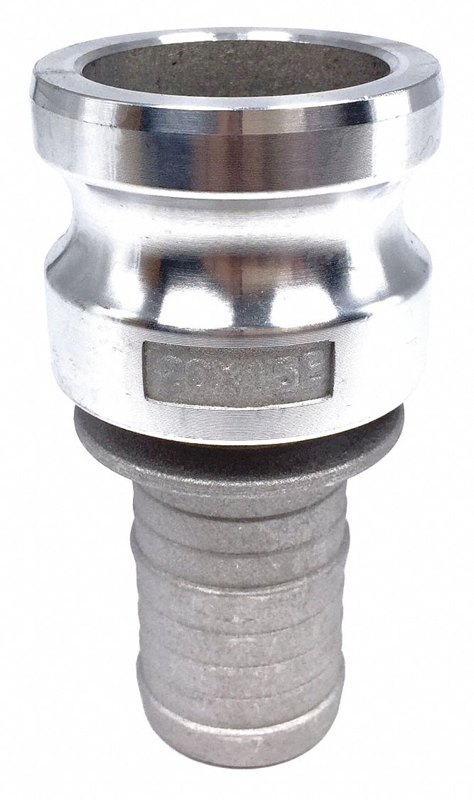 GRAINGER APPROVED Cam and Groove Adapter, Body Material Aluminum, Type