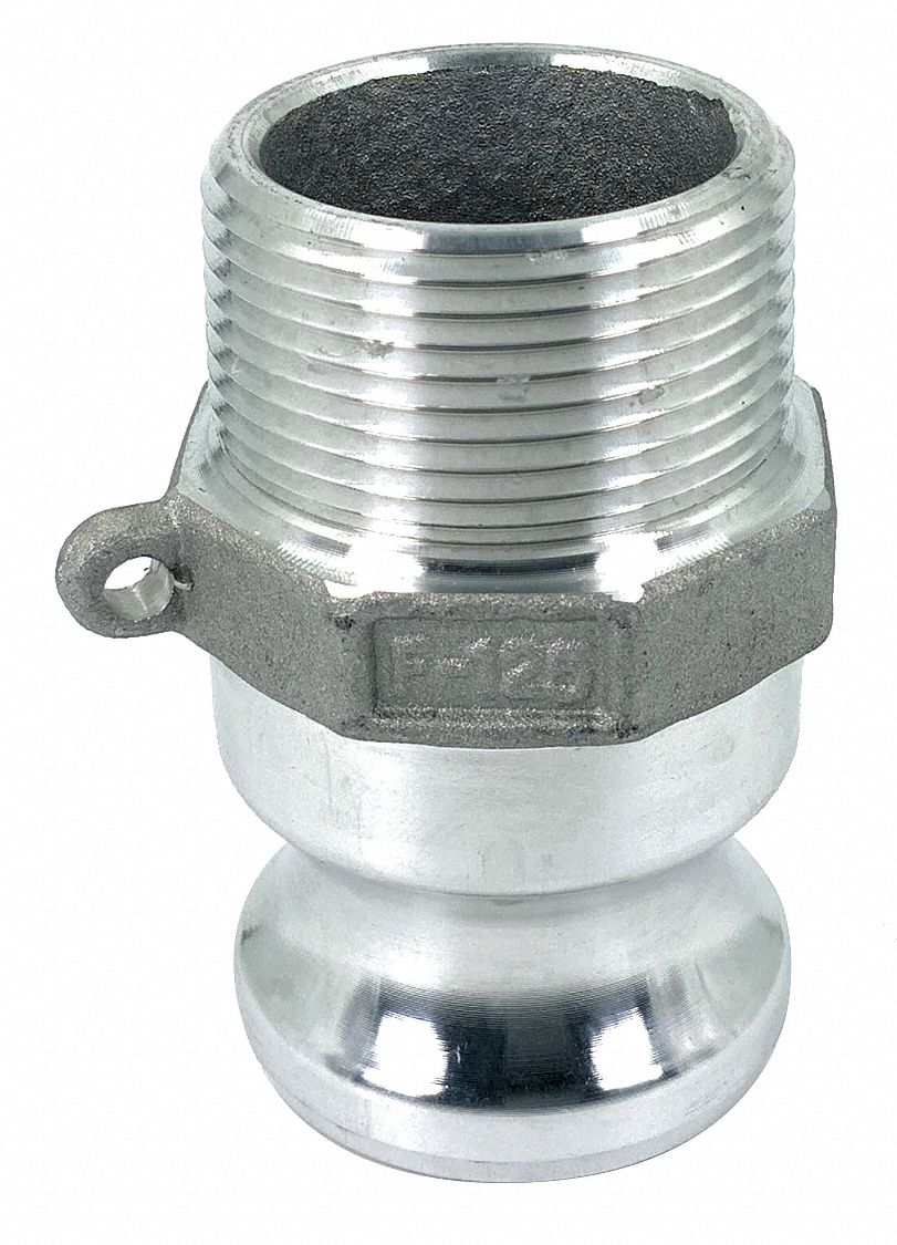 CAM & GROOVE ADAPTER: 1¼ IN COUPLING, 1¼ IN HOSE FITTING, 2 31/32 IN OVERALL LG