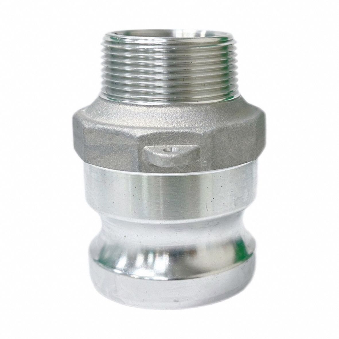 Cam and Groove Adapter: 2 in Coupling Size, 2 in Hose Fitting Size, 1 1/2"-11 1/2 Thread Size, MNPT