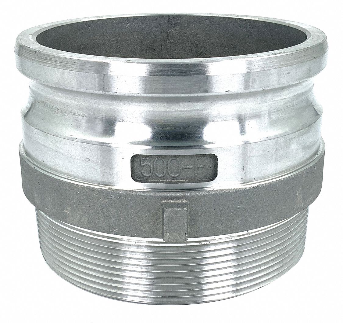 CAM & GROOVE ADAPTER: 5 IN COUPLING, 5 IN HOSE FITTING, 5