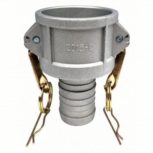 CAM & GROOVE COUPLING: 2 IN COUPLING, 1½ IN HOSE FITTING, 4 31/64 IN OVERALL LG