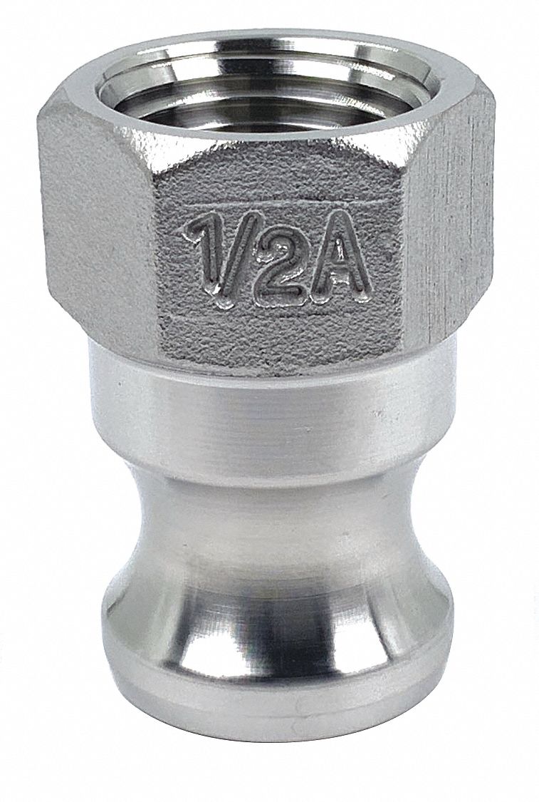 ADAPTATEUR CAME/RAINURE,1/2PO,INOX 316