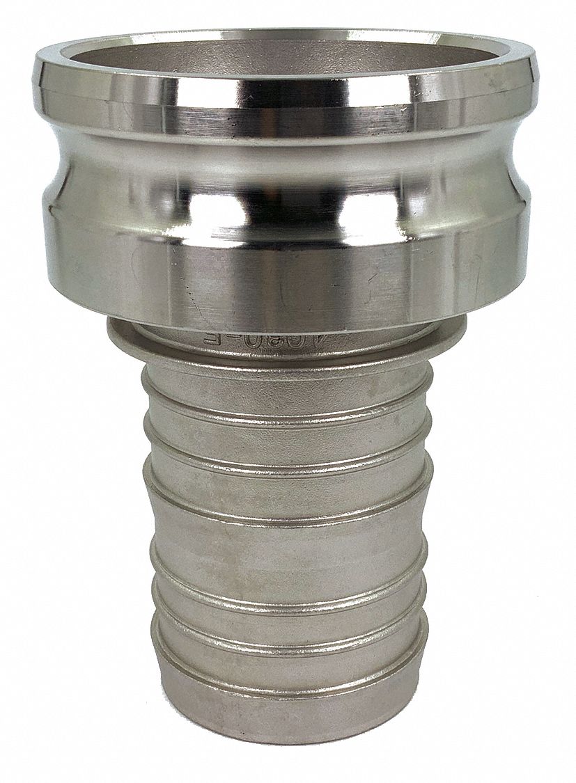 CAM & GROOVE ADAPTER: 4 IN COUPLING, 100 PSI MAX AT 70 ° F, MALE HOSE SHANK