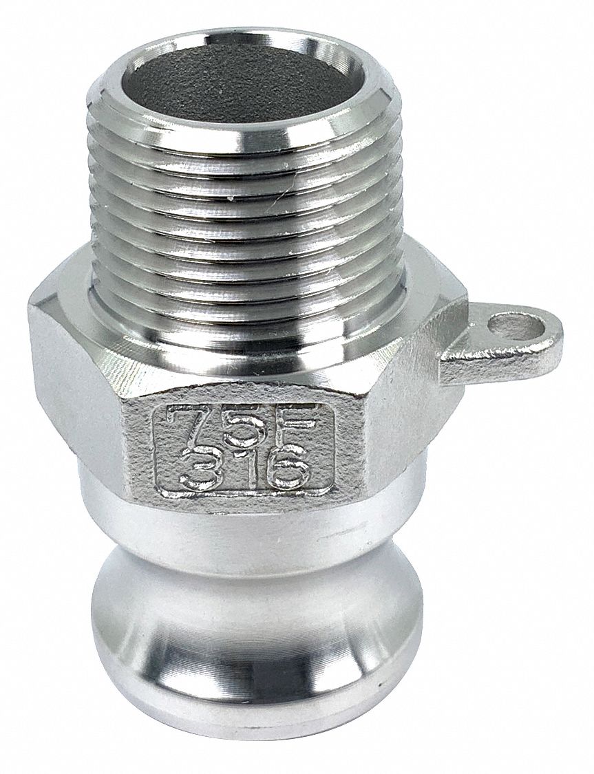 CAM AND GROOVE ADAPTER: ¾ IN COUPLING, ¾