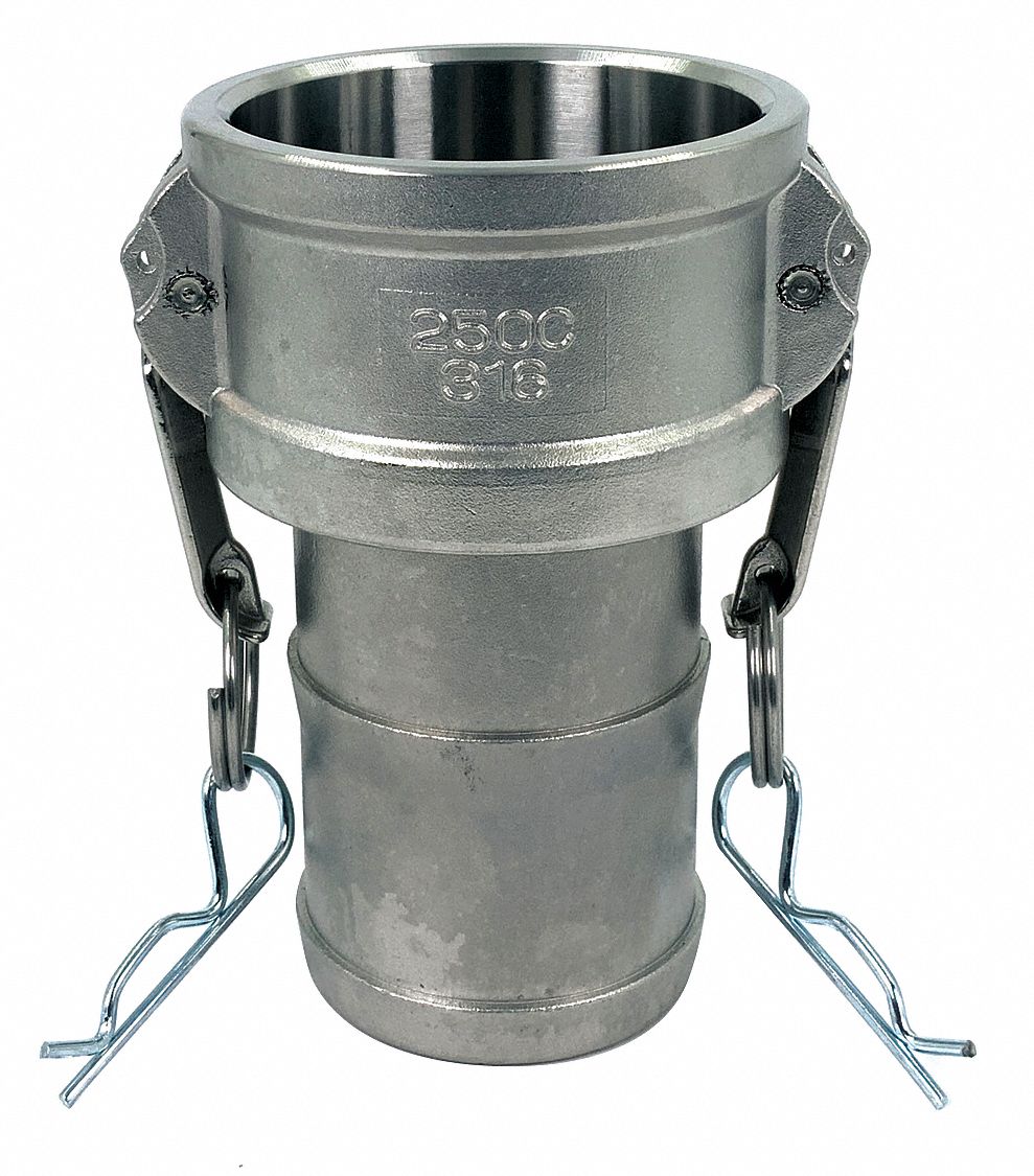 GRAINGER APPROVED Cam and Groove Coupling, Body Material 316 Stainless