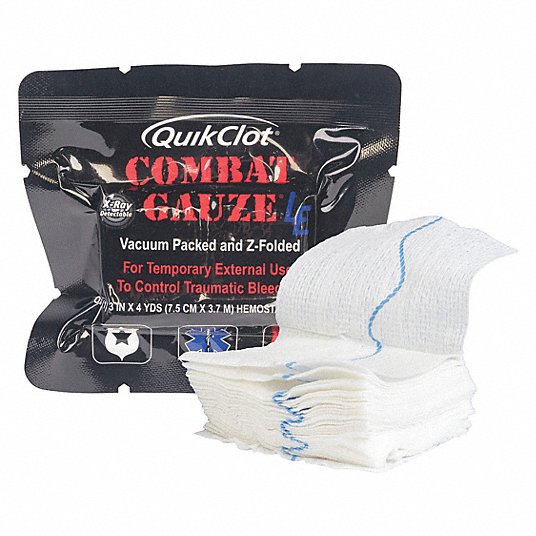 Combat Gauze,  Pouch,  Sterile,  Cotton,  EN ISO 13485:2016