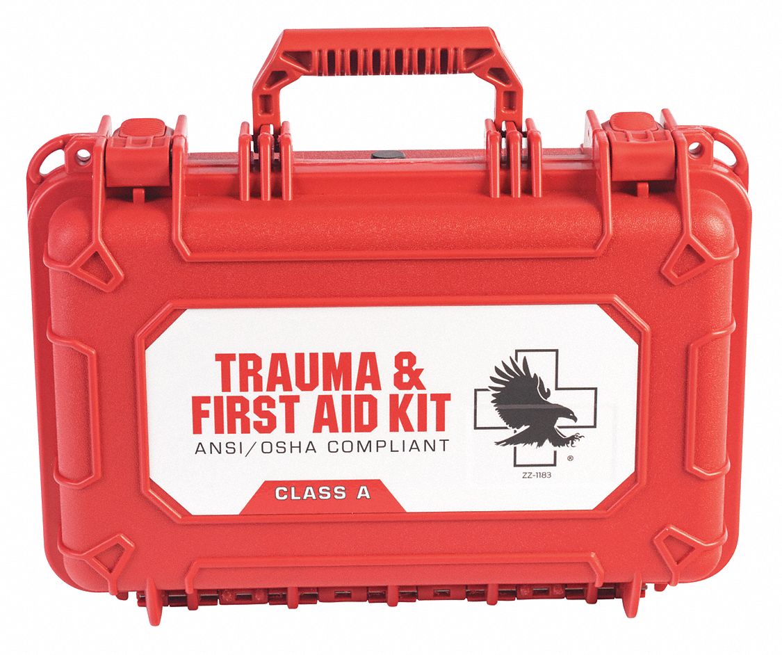 NORTH AMERICAN RESCUE Trauma and First Aid Kit, Number of Components 77, EMS/Trauma/Response Kit