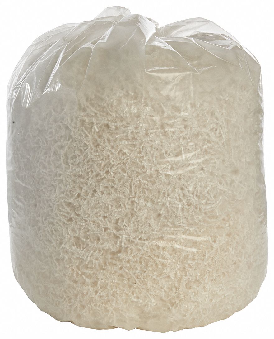 Trash Bags: Light Duty, 60 gal Capacity, 75 lb Max. Load, 43 in x 48 in, 16 micron Thick