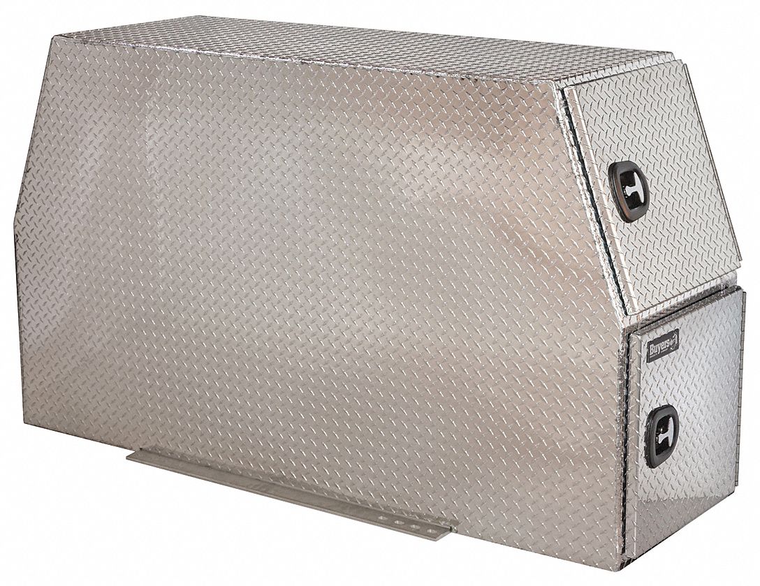 BUYERS PRODUCTS Backpack Truck Box, Aluminum, Silver, Drop Door, 52.4