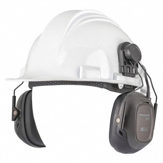 HONEYWELL HOWARD LEIGHT Ear Muffs: Hard Hat-Mounted Earmuff, Active  Noise-Suppressing, 24 dB NRR