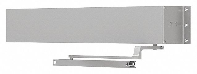 Door Operator: Heavy Duty, 27 in Lg, 3 1/2 in Wd, 5 3/4 in Ht, Aluminum