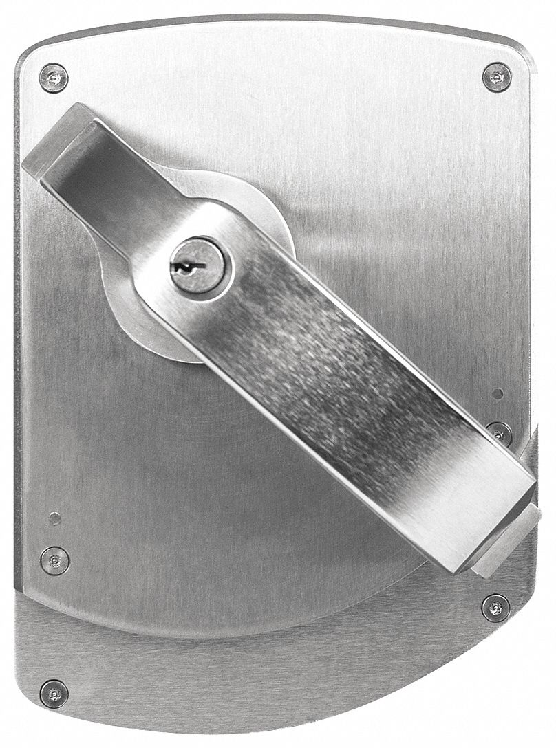 Door Lockset: Office Lever Locksets, Chrome, ADA Compliant, Ligature-Resistant