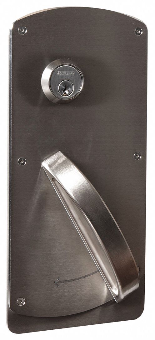 Door Lockset: Office Lever Locksets, Stainless Steel, ADA Compliant, Ligature-Resistant