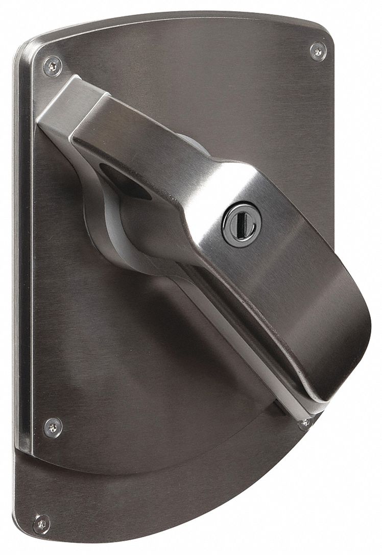 Door Lockset: Privacy Lever Locksets, Stainless Steel, ADA Compliant, Ligature-Resistant