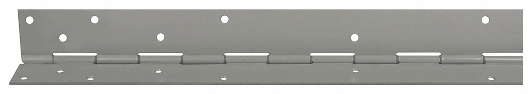 Piano Hinge: Stainless Steel, 7 ft Leaf Ht, 1 3/4 in Leaf Wd, Screw-On