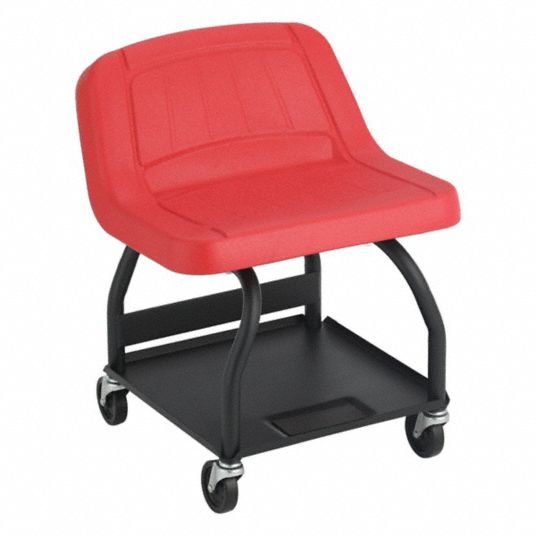 Fixed, 480 lb Max Load Capacity, Mechanic Seat - 55NA32|HRSRED