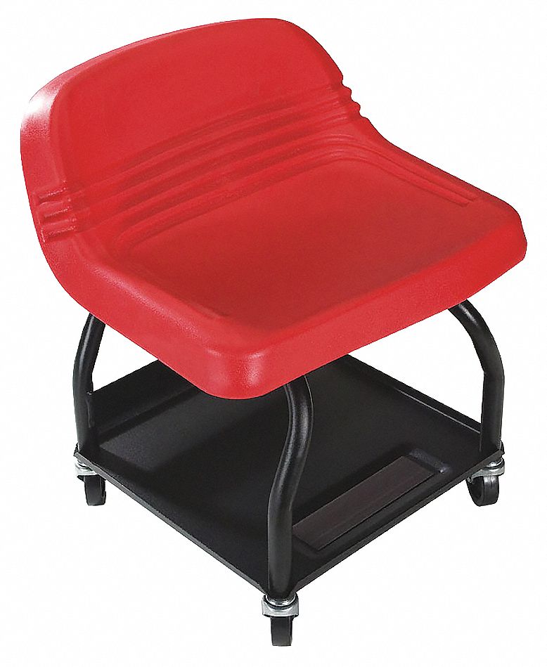 WHITESIDE MANUFACTURING 17 in x 17 in Mechanic Seat with 4 Wheels and