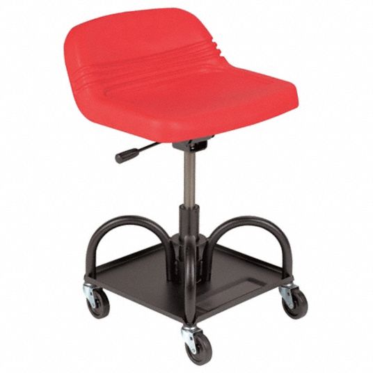 HeavyDuty, Adjustable, Mechanic Seat 55NA33HRASRED Grainger