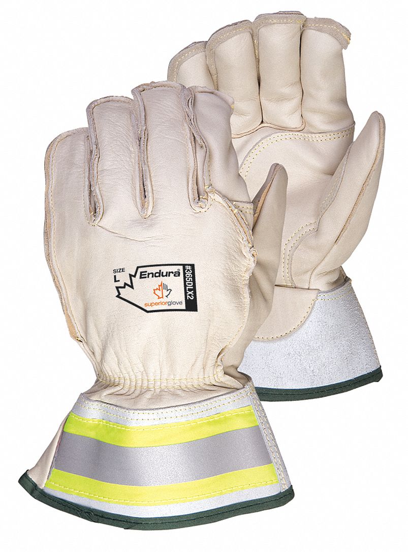 ENDURA Leather Gloves M ( 8 ), Horsehide, Premium, Glove, Full Finger