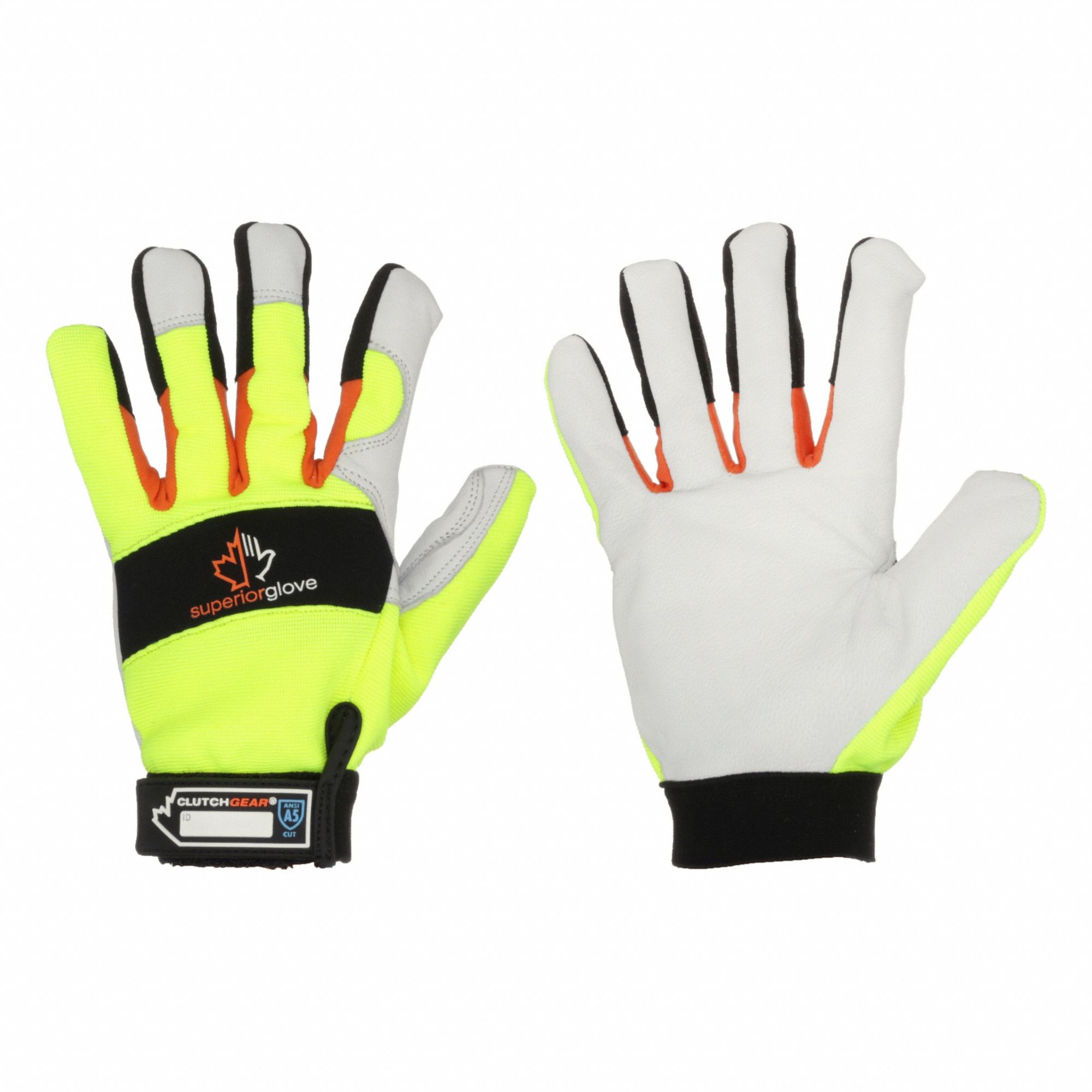 Leather Gloves: 2XL ( 11 ), Work Glove, Goatskin, Premium, ANSI Cut Level A5, 1 PR