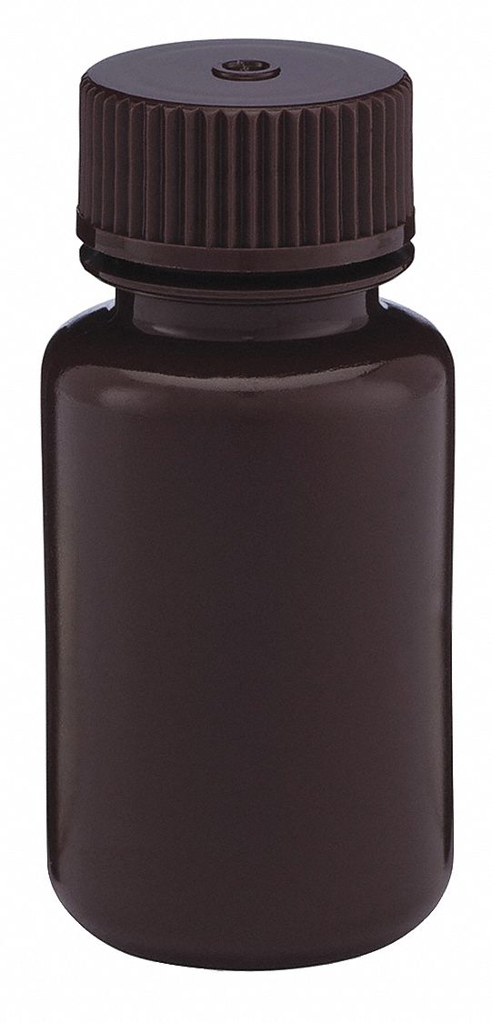 Bottle, 85 mm H, Amber, 39 mm Dia, PK12