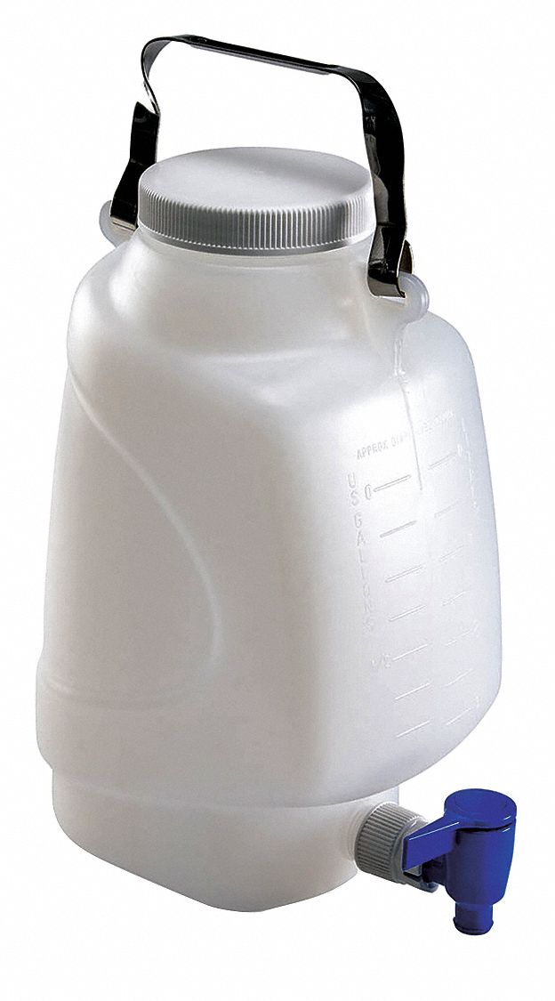 GLOBE SCIENTIFIC, Rectangular, Integral Shoulder Carboy/Jerrican/Jug