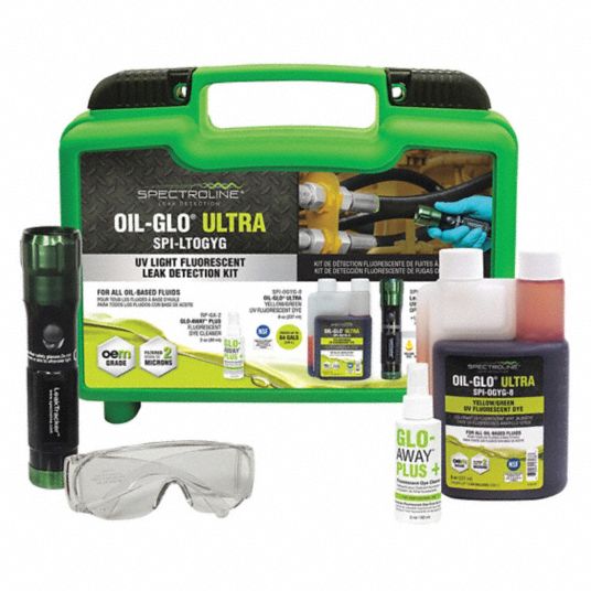 SPECTROLINE, Hydraulic Oil Leak Detection Kit, UV LED Lamp, Hydraulic