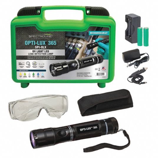 SPECTROLINE Hydraulic Oil Leak Detection Kit, UV LED Lamp, Powered By