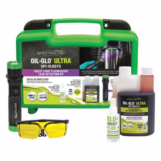 SPECTROLINE, Hydraulic Oil Leak Detection Kit, UV LED Lamp, Hydraulic