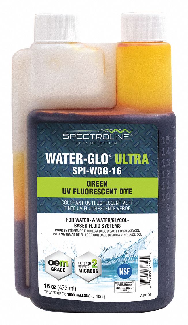 SPECTROLINE, Glycol Leak Detection Dye, Green - 55NJ09|SPI-WGG-16 ...