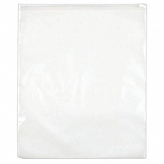 GRAINGER APPROVED Reclosable Poly Bag, Slide Seal, Low Density