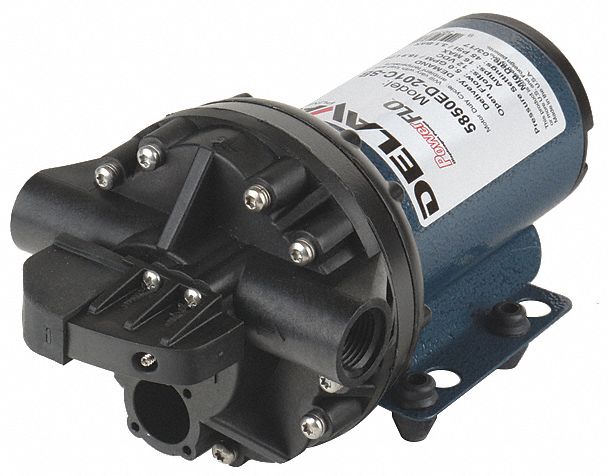 DIAPHRAGM PUMP,POLYP,5CMB,5GPM,45PSI
