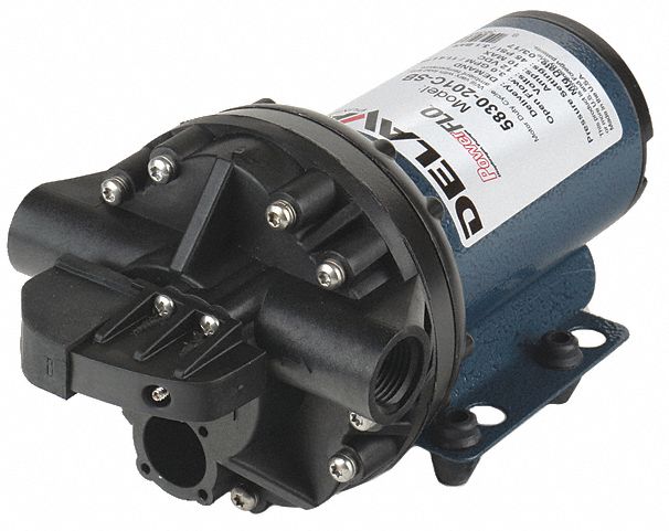 Diaphragm Pump: Electric, 5830-201C-SB, Demand Pressure Switch, Polypropylene, FNPT