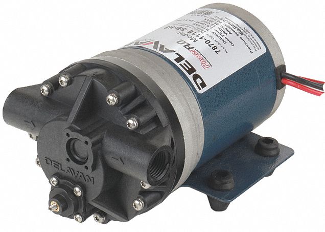 DIAPHRAGM PUMP, ELECTRIC, 7870-111E-SB-HS, POLYPROPYLENE, SANTOPRENE, 5 DIAPHRAGMS, 7GPM