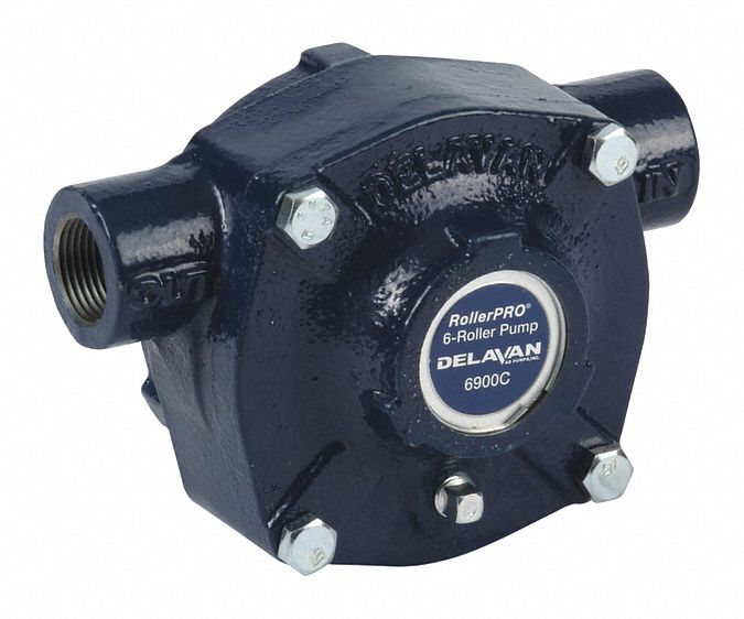 Roller Spray Pump: CCWSE, 1, 000 RPM Max RPM, 6 Rollers, 5 ft Max. Suction Lift, NPT