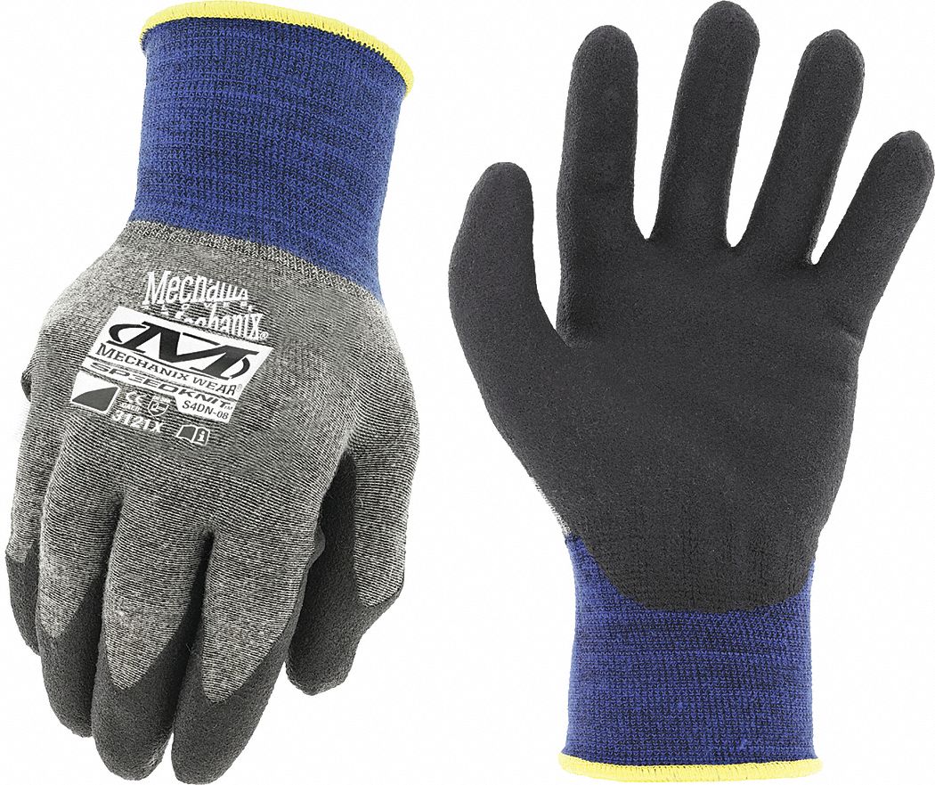 MECHANIX WEAR Coated Gloves M ( 8 ), Palm, Dipped, Nitrile/Polyurethane, SpeedKnit™ ( 15 ga